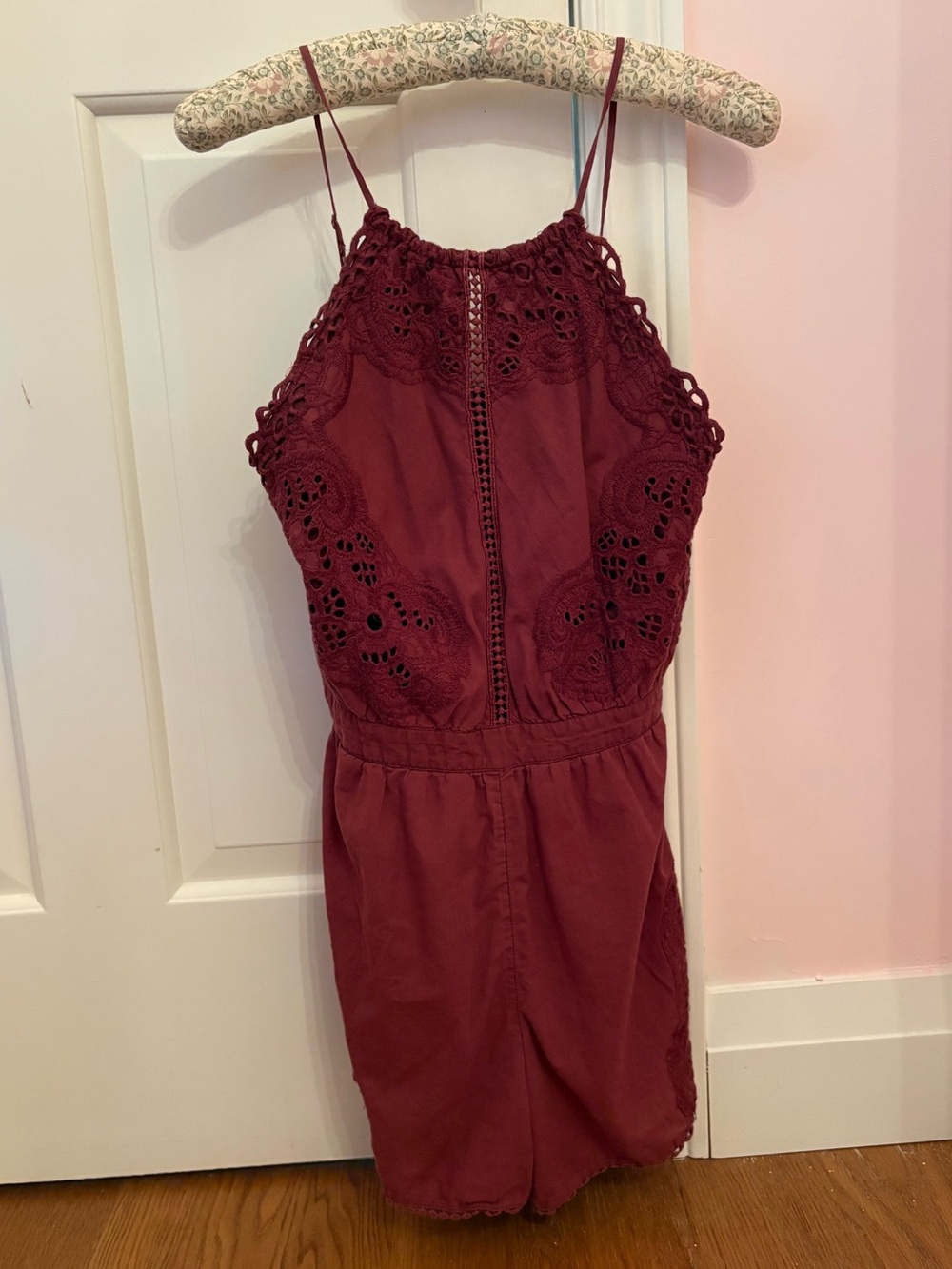 American Eagle Dark Red Romper